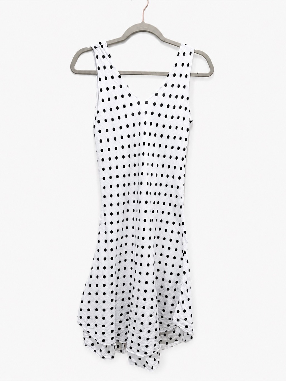 Charlie B Polka Dot Cotton Dress P/S White Black Made in Italy
